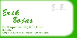 erik bojas business card